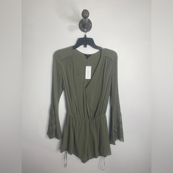 Guess Pants - Guess Olive Green V-Neck Romper
